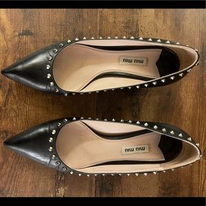 MIU MIU Studded Kitten Heel